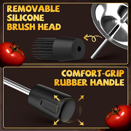 Miniatura 7 de Regalos de parrilla para hombres, accesorios para fumadores, juego de olla de salsa de barbacoa y cepillo para untar, accesorios de cocina geniales,