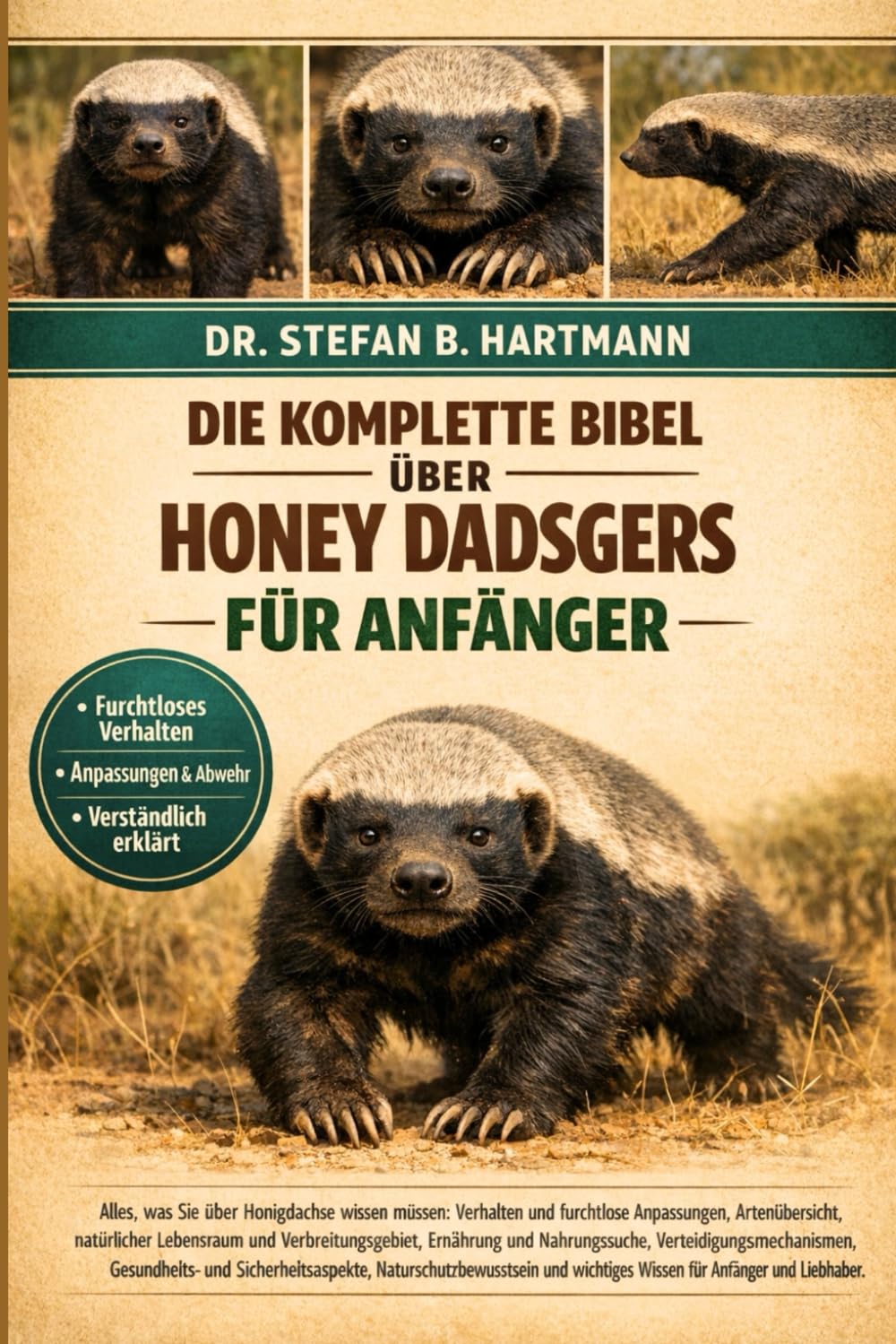DIE KOMPLETTE BIBEL ÜBER HONEY DADSGERS FÜR ANFÄNGER: Alles, was Sie über Honigdachse wissen müssen: Verhalten und furchtlose Anpassungen, ... Wissen für Anfänger und Liebhaber.