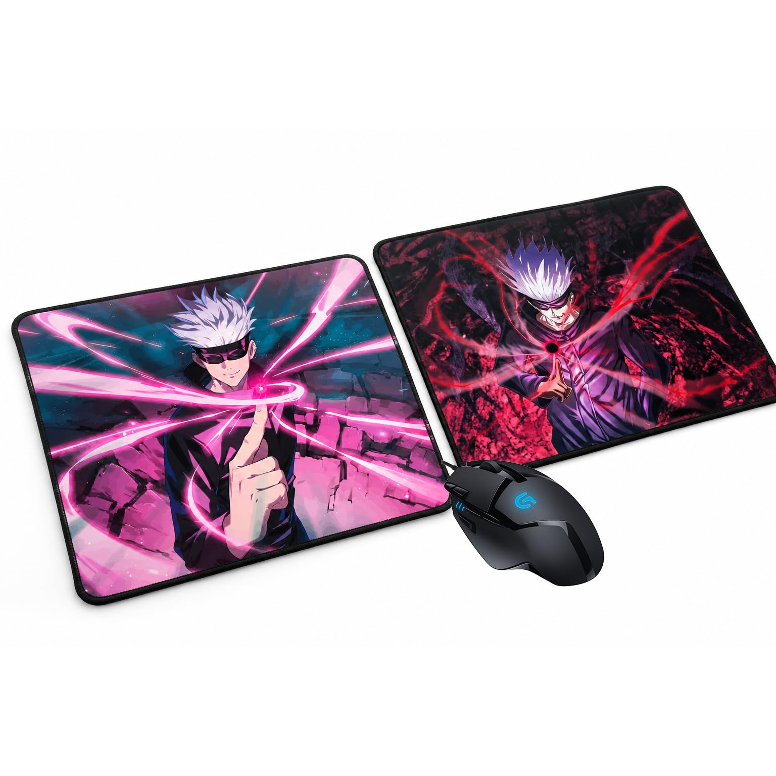 NEKKO Anime Gaming Mouse Pad, Jujutsu Gojo Anime Kaisen Theme, Non-Slip Base, for PC and Laptop (Pack of 2)-image-2