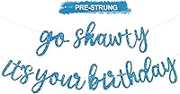 Vista 18 de BEISHIDA Pancarta "Gold Go Shawty It's Your Birthday" – 11.4 pies, NO DIY, pancarta de feliz cumpleaños con temática de hip hop con purpurina