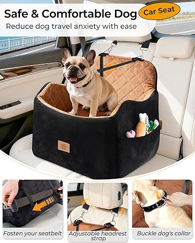 Miniatura 4 de Elevador de asiento de coche para perro asiento de automóvil para mascotas de espuma viscoelástica de alta densidad 30D para perros pequeñosmedianos