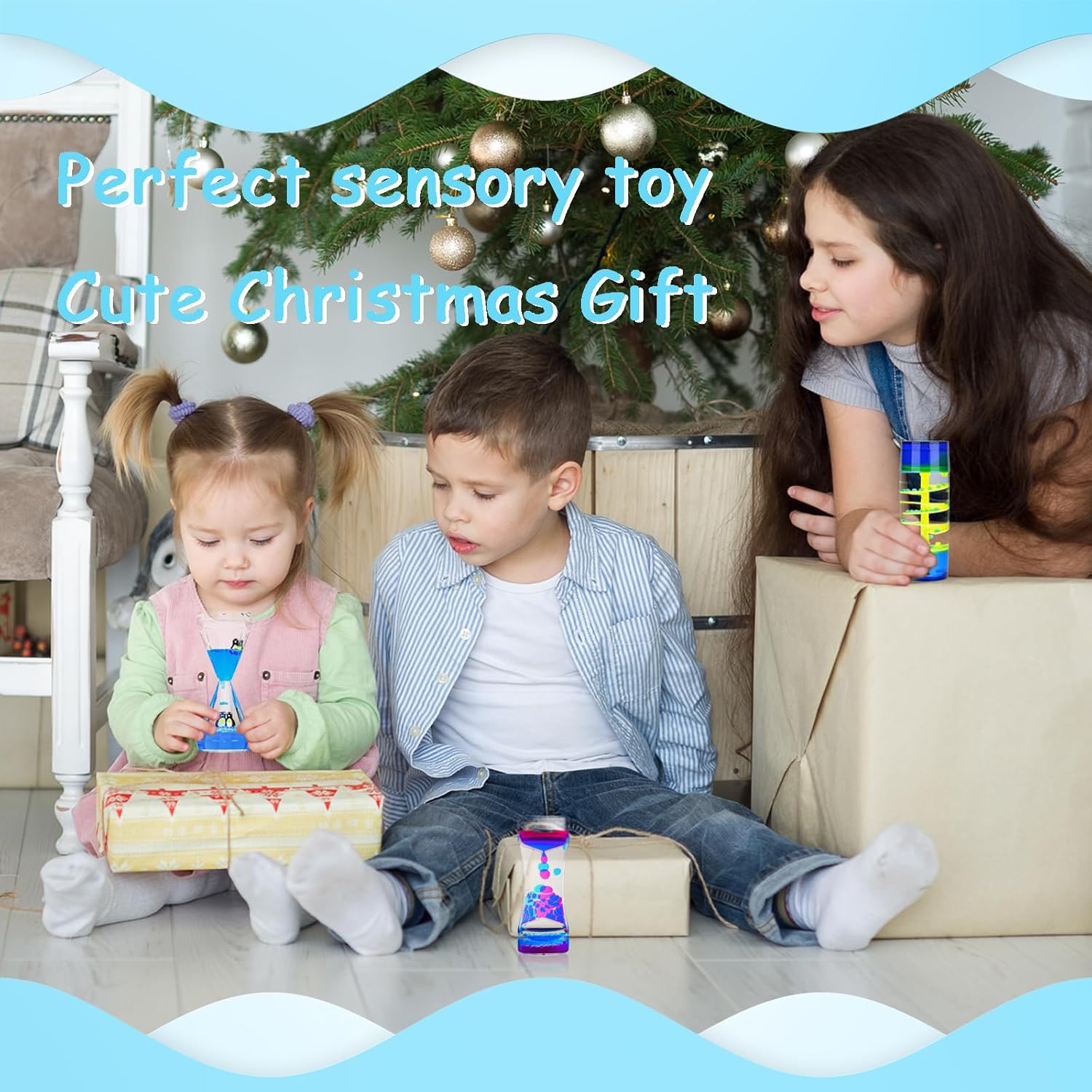 Liquid Motion Bubbler for Kids and Adults - Set of 3 Sensory Fidget Toys - Calming Stress Management and Sensory Play - Colorful Liquid Timer for Perfect Desk Décor - Image 5