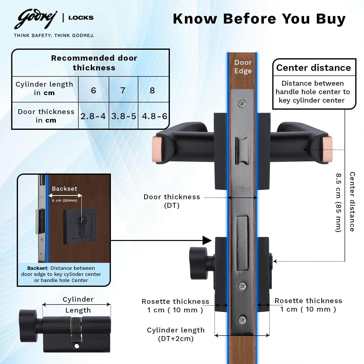 Godrej Mortise Lock - Matte Black Security -4 Godrej Mortise Lock - Matte Black Security -4