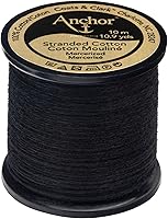 Vista 3 de Anchor Bobina de hilo – Paquete de 3 unidades de 10.9 yardas/32.8 ft – hilo dental negro embriodery