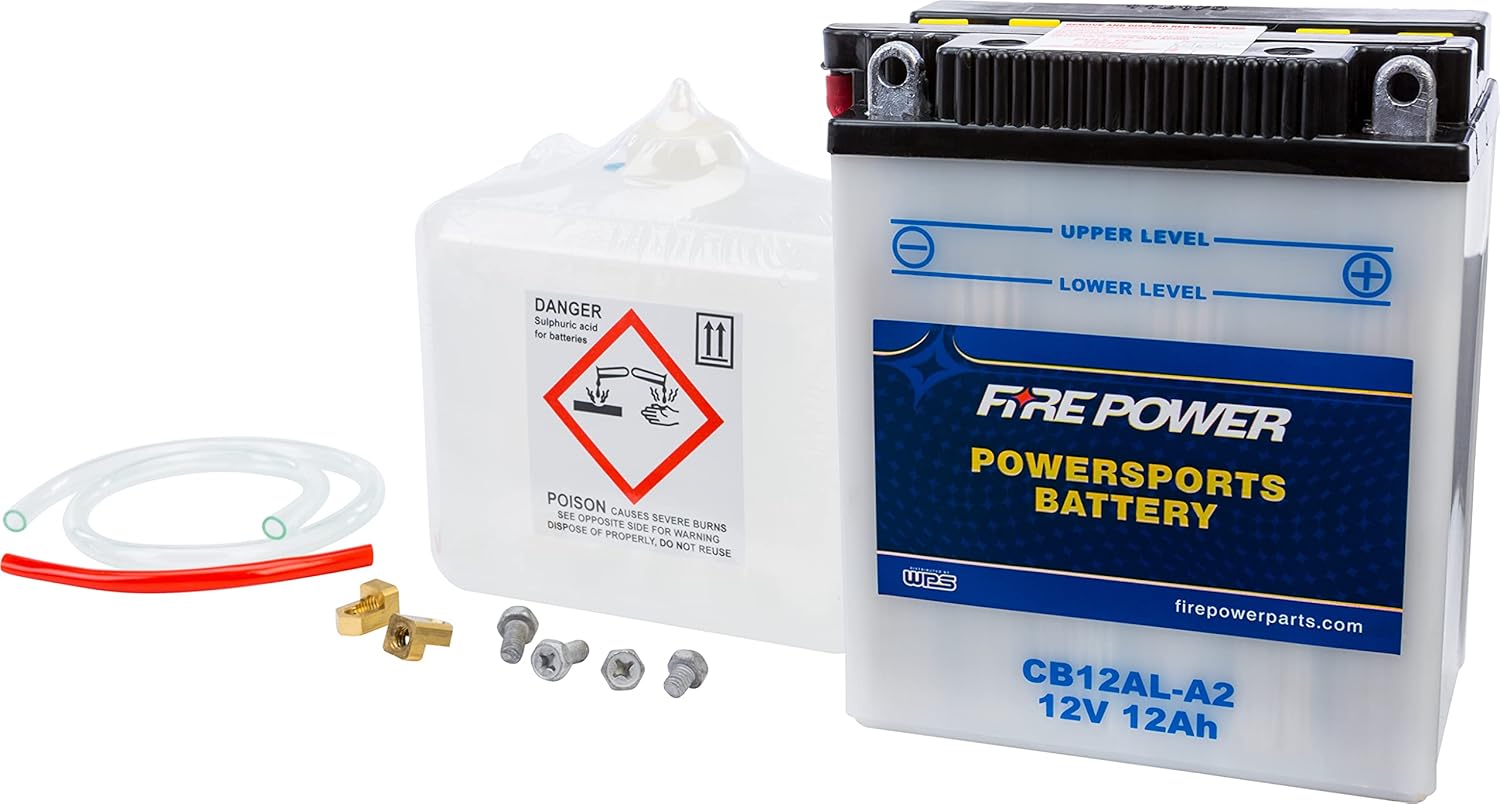 Fire Power CB12AL-A2 Conventional 12V Heavy Duty Battery With Electrolyte Pack
