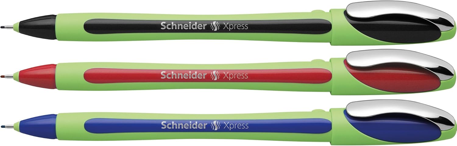 Schneider Xpress Fine Liner 0.8 mm Porous Point Pen 3-Pack, Black (190094) : Office Products