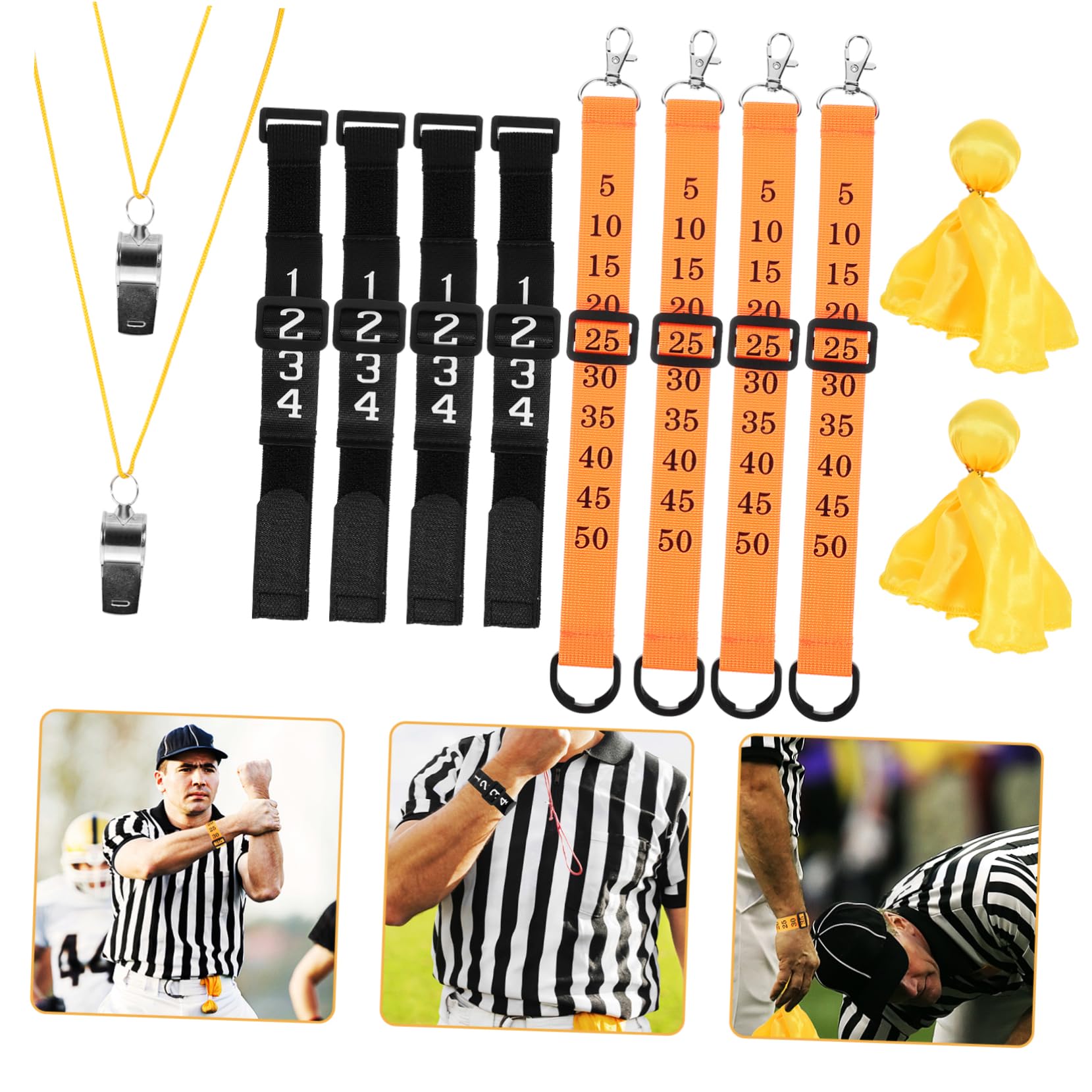 Clip de chaîne d'arbitre Trousse kit de Football kit d'arbitre de compétition kit d'arbitre Standard Clips Clip de chaîne de Football kit d'arbitre de Football Alliage