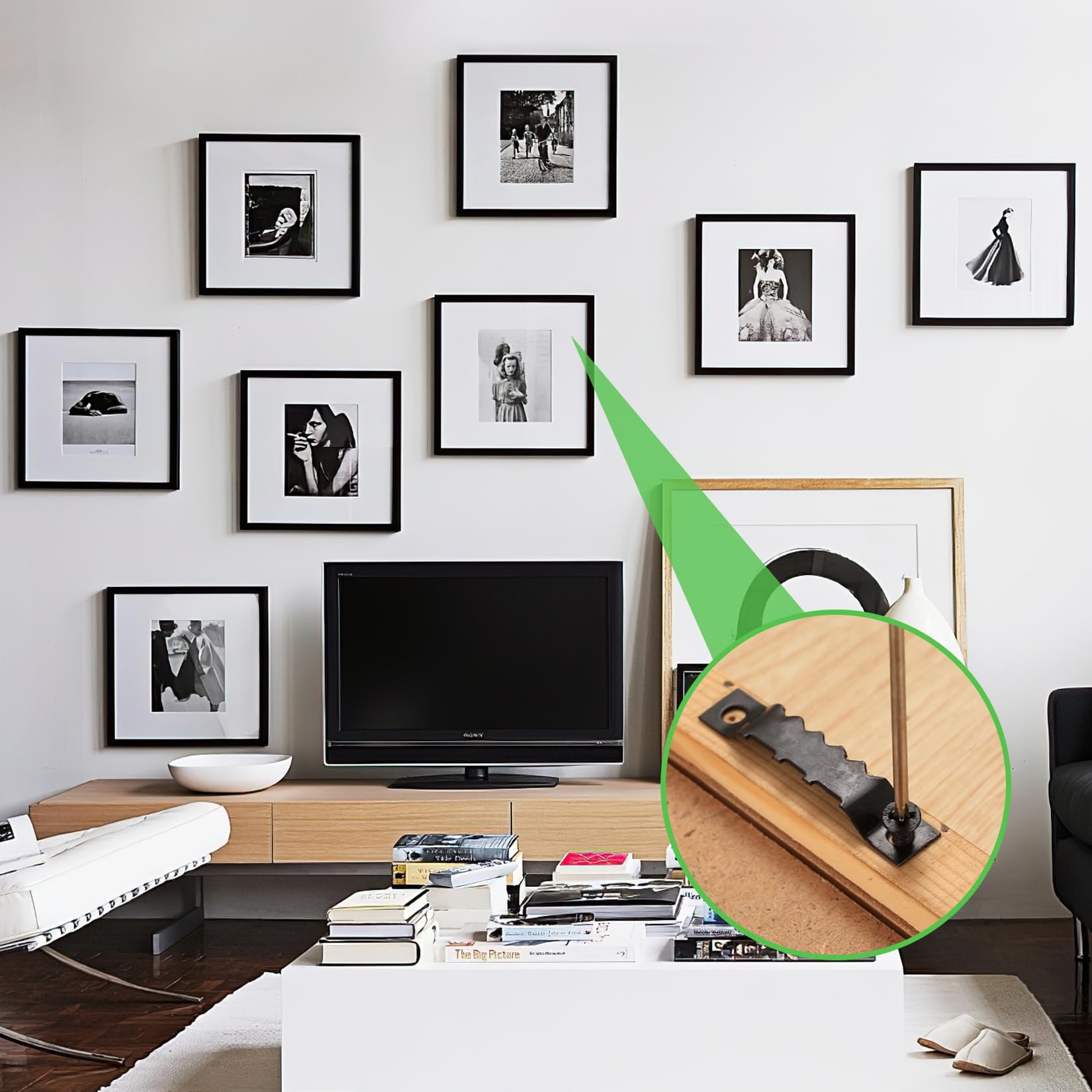 Set Di 10 Ganci Appendiabiti In Metallo (mix Colorato, Quadrato) - Wood - Foto 4