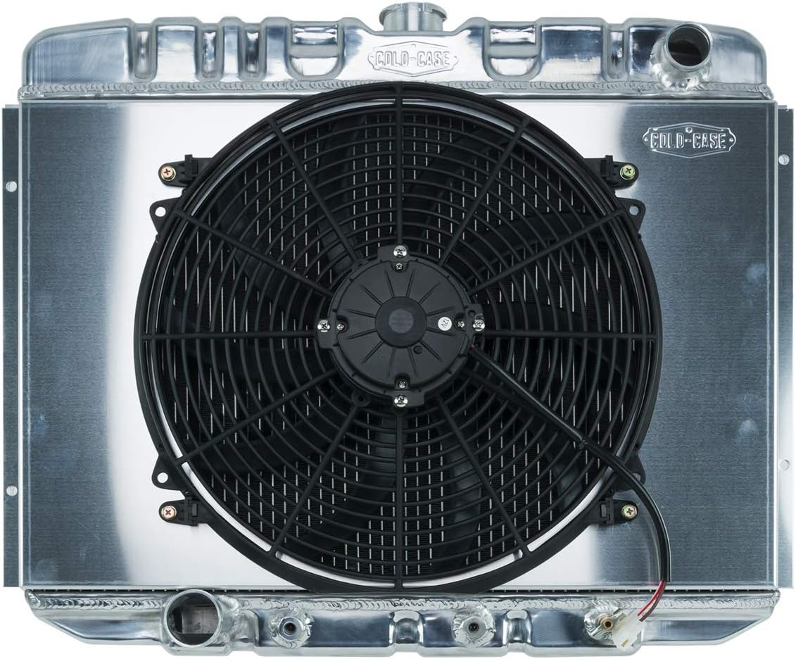 COLD - CASE RADIATORS 67-70 Mustang BB 24in Radiator and 16 Fan Kit AT
