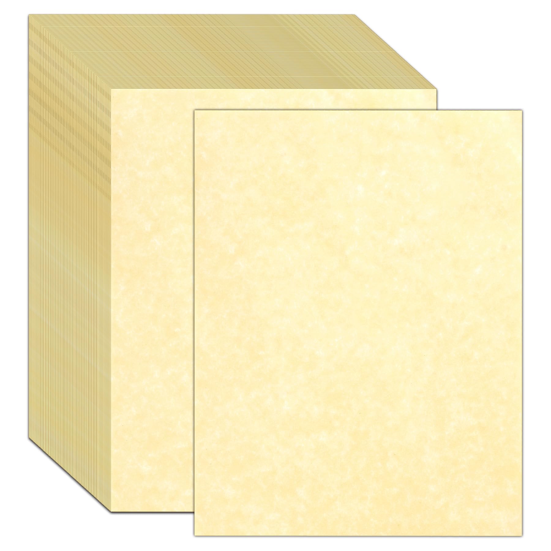 100 Sheets Old Age Parchment Paper, 8.5 x 11 Inch Vintage Printing/Writing Papers, Perfect for Christmas Stationery, Invitations, Awards
