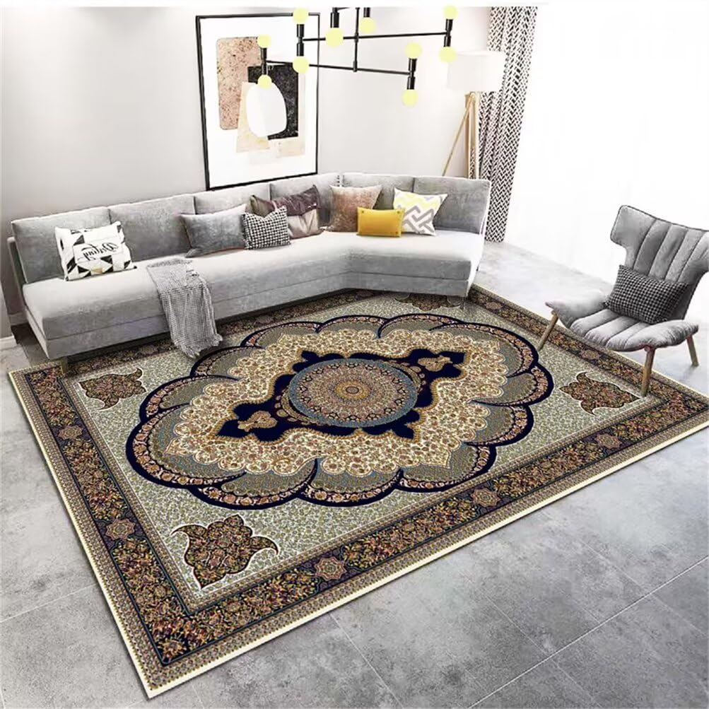 Tapis de restaurant antidérapant et résistant aux taches floral