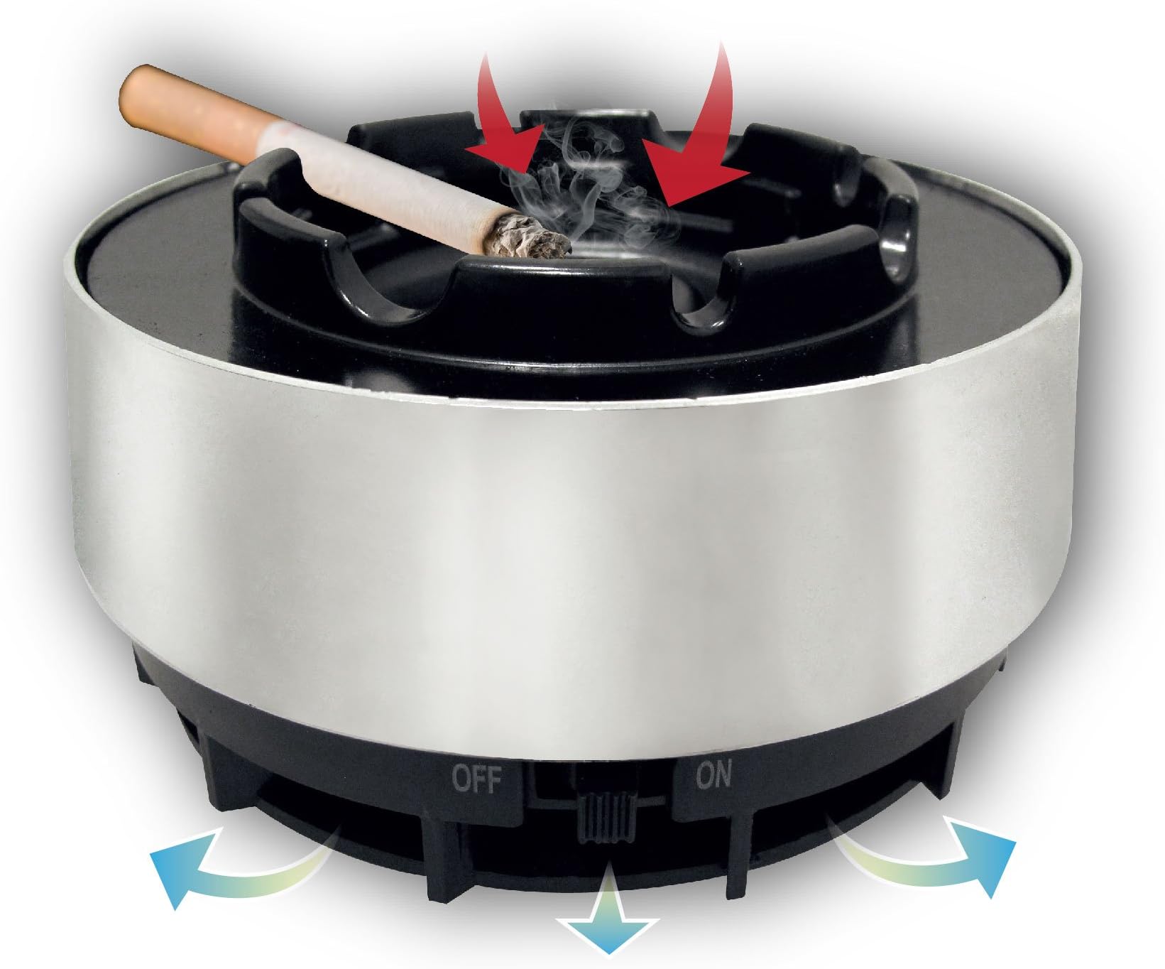 NEW SMOKELESS SMOKE FREE ASHTRAY FOR REDUCTION IN SMOKE WHILE SMOKING