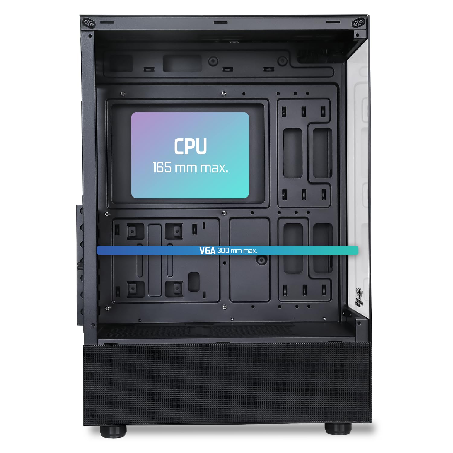 Spirit Of Gamer - Case per PC Gamer RGB, 3 ventole ARGB da 120 mm, compatibile ATX/mATX, Tower Gaming media vuota, pannelli laterali e frontali in vetro temperato, ottimizzato per il raffreddamento