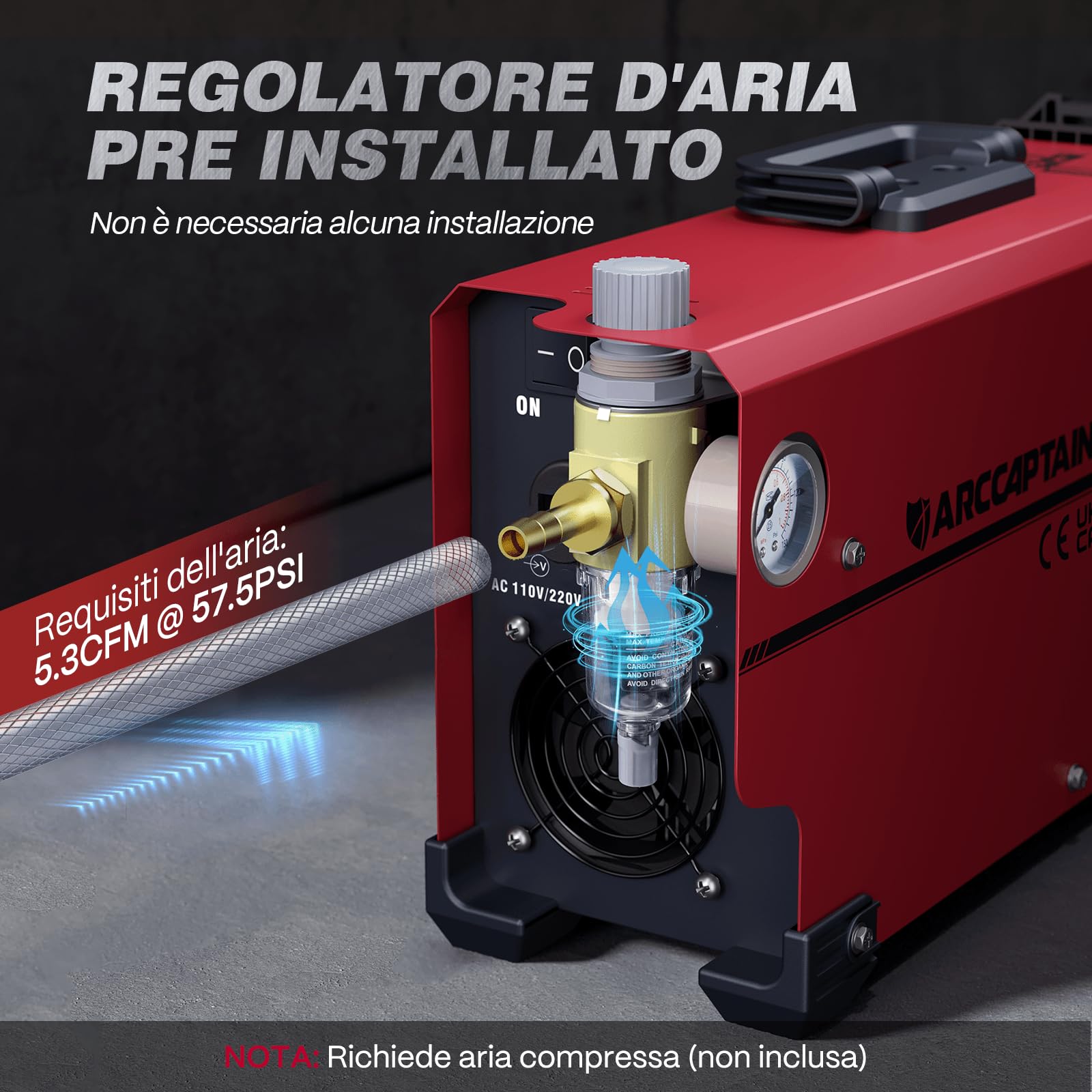 ARCCAPTAIN Taglierina al plasma 50 Ampere taglierina al plasma con IGBT Max. taglio 20 mm con postflusso e 2T/4T