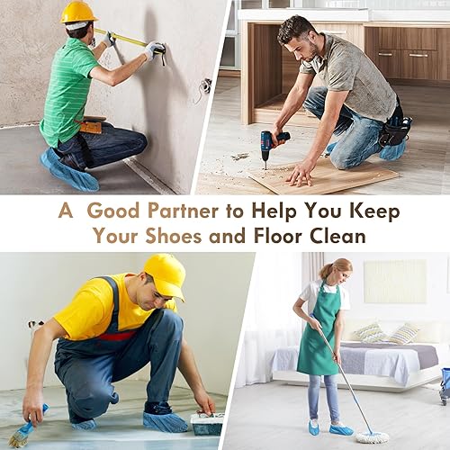 Miniatura 8 de Dclobtop Fundas de zapatos desechables, duraderas y reciclables antideslizantes para fundas de zapatos, fundas de pies para zapatos desechables,