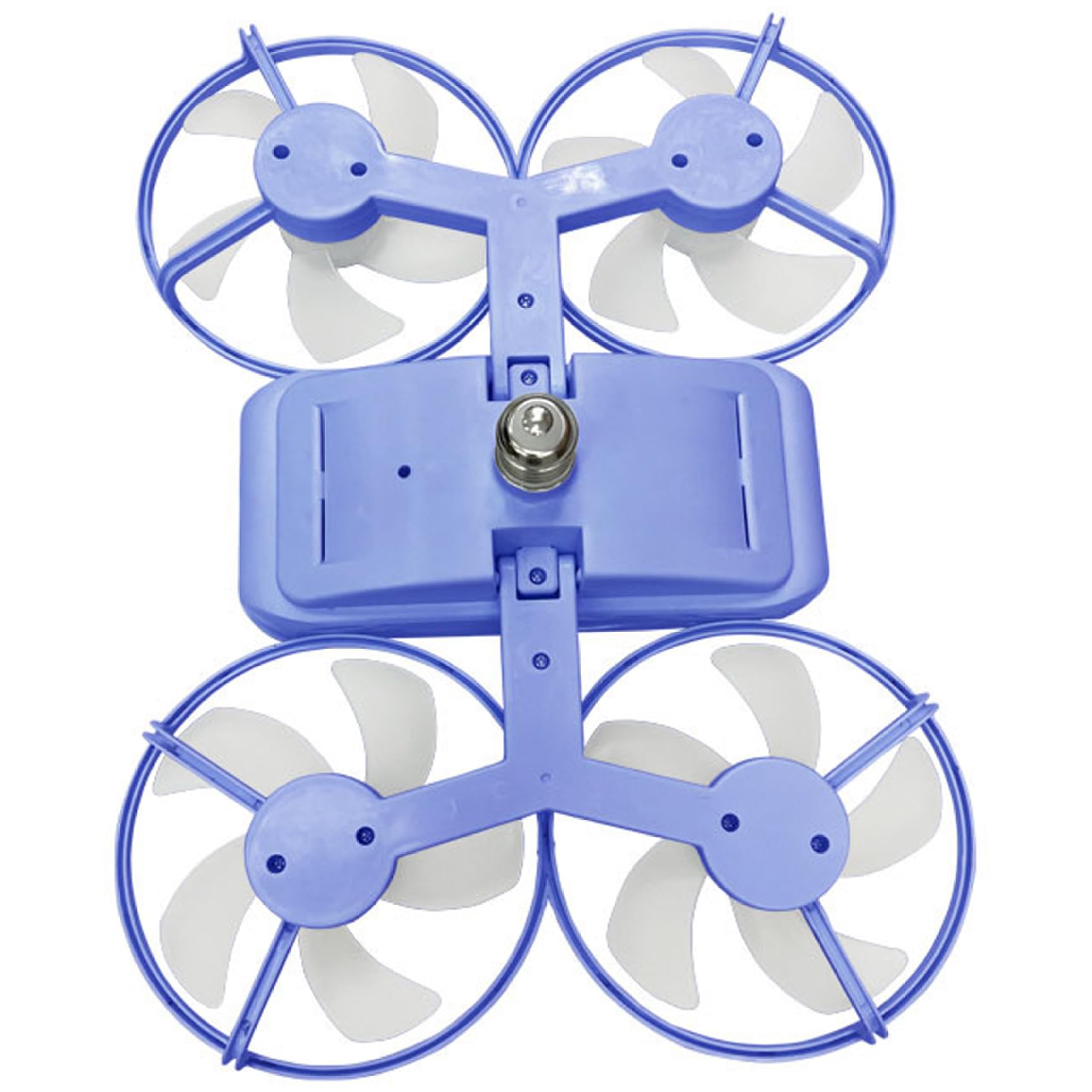 DAGLLGEW Ceiling Fan With Lights, Bedroom Ceiling Fan With Lights, Drone-inspired Led - 360° Surround Airflow, Dimmable Light Remote, E27 Socket, Extension Rod Included (Blue)