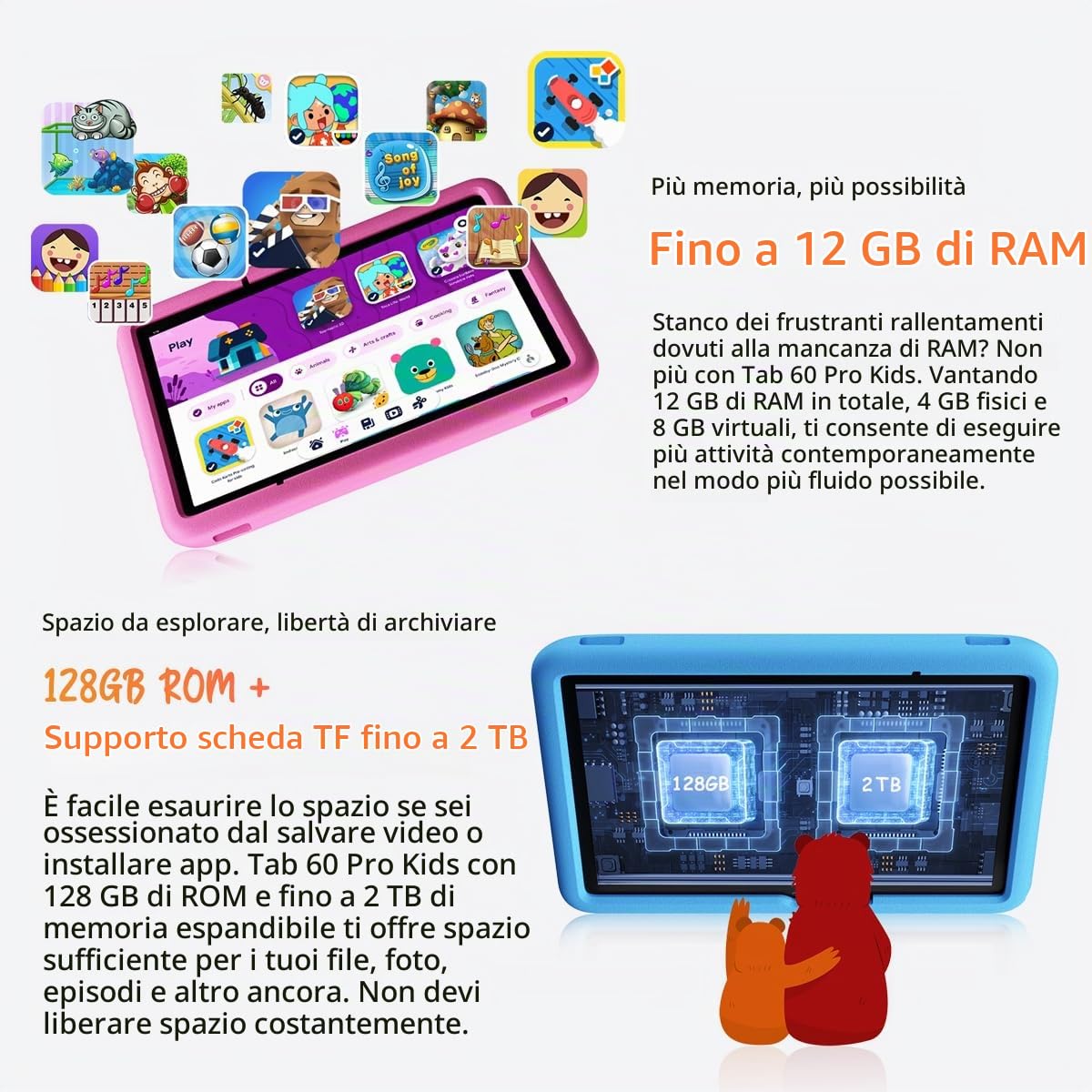 BLACKVIEW TAB 60 PRO KIDS (Tablette 4G, Ecran 10.1'' - 4/128GB, 7700mAh) BLUE
