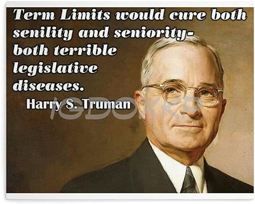 Miniatura 5 de OUDINI Póster de 33 edición del presidente de Estados Unidos, Harry S. Truman, con citas de retrato (4) póster en lienzo para decoración de pared,