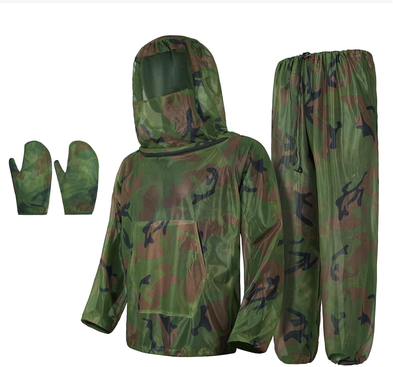 LOOGU Mosquito Suits, Net Bug Pants & Jacket Hood Sets - Ultra-fine Mesh - With Fishing, Hiking, Camping and Gardening
