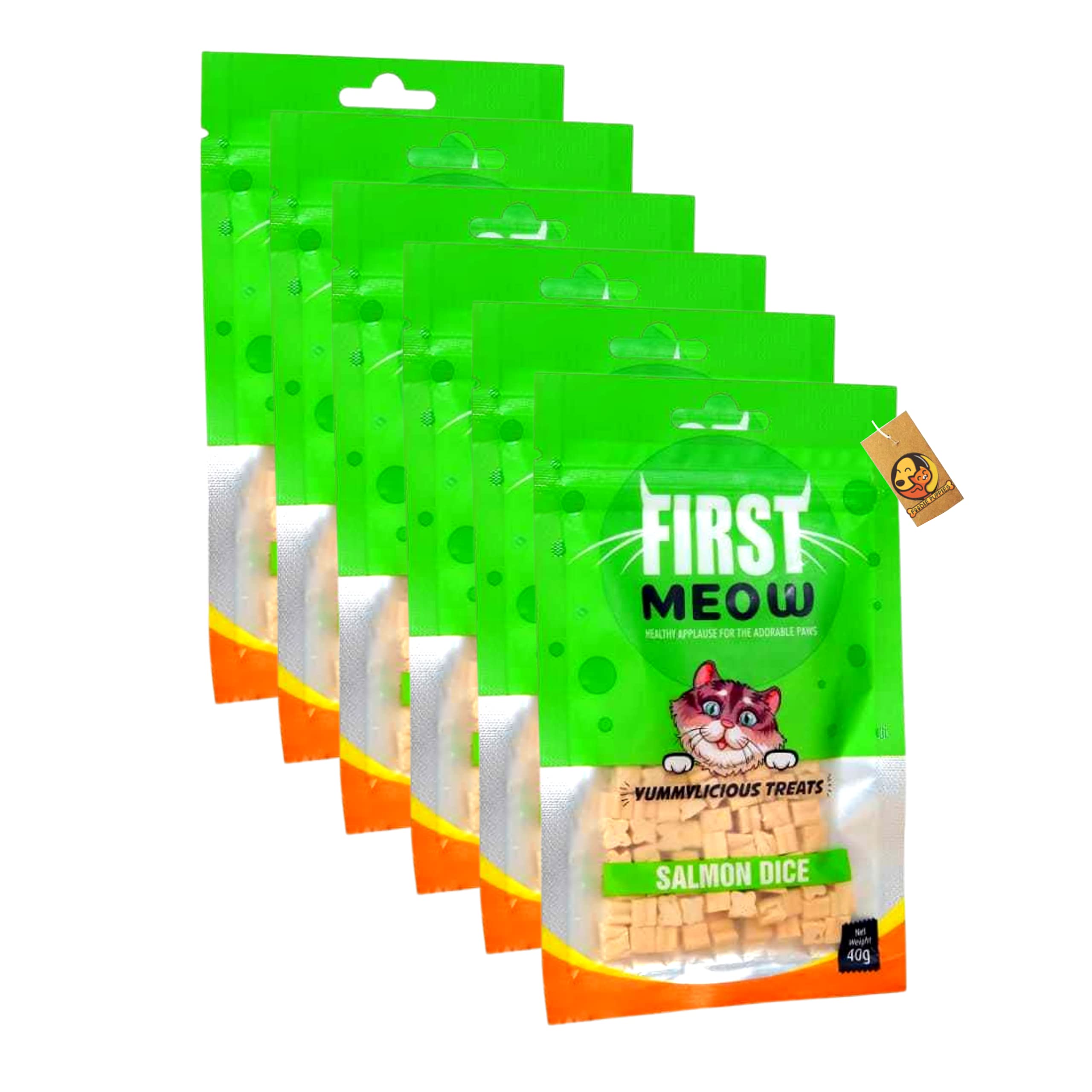 First Meow Yummylicious Treats for Cats, 40g (Salmon Dice, Pack of 6) - Sold by Foodie Puppies (B09HKSSBKZ) Amazon Price History, Amazon Price Tracker