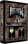 Bicycle Cocktail Playing Cards, Includes 52 Cocktail Recipes Featuring Old Fashioned, Margarita, Moscow Mule, Daiquiri, and Mojito Cocktail Recipes, 1 Deck | For poker, skat, collectors and cocktail fans