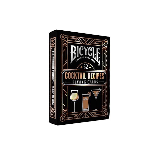 Bicycle Cocktail Baraja de Cartas con Recetas de Combinados, para coleccionistas y Bartenders