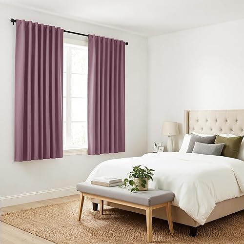 Miniatura 54 de PONY DANCE Cortinas opacas para habitación infantil - Juego de paneles de cortina con aislamiento térmico, cortina con pestaña oculta/bolsillo para