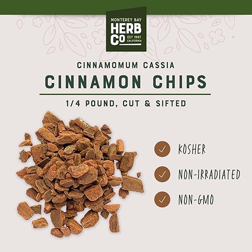 Miniatura 6 de MONTEREY BAY HERB CO. Chips de canela  para té, mulling, encurtido, popurrí  Cortado y tamizado (1 libra)