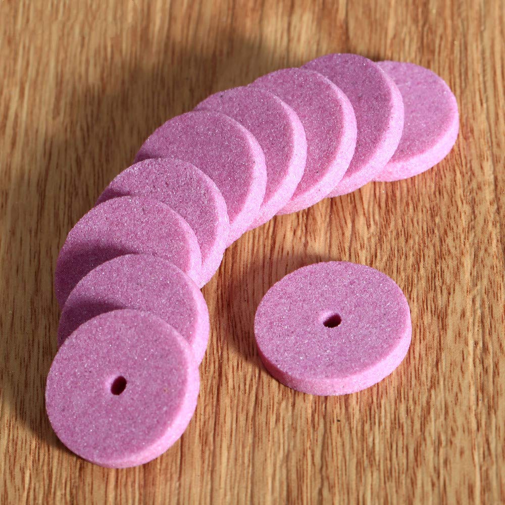 Ruota Lucidante, Accessorio da 20 Pezzi Mini Mola da 20 Mm Tampone per Lucidatura Pietra Montata per Smerigliatrice da Banco Utensile Rotante Utensili Abrasivi/As Shown