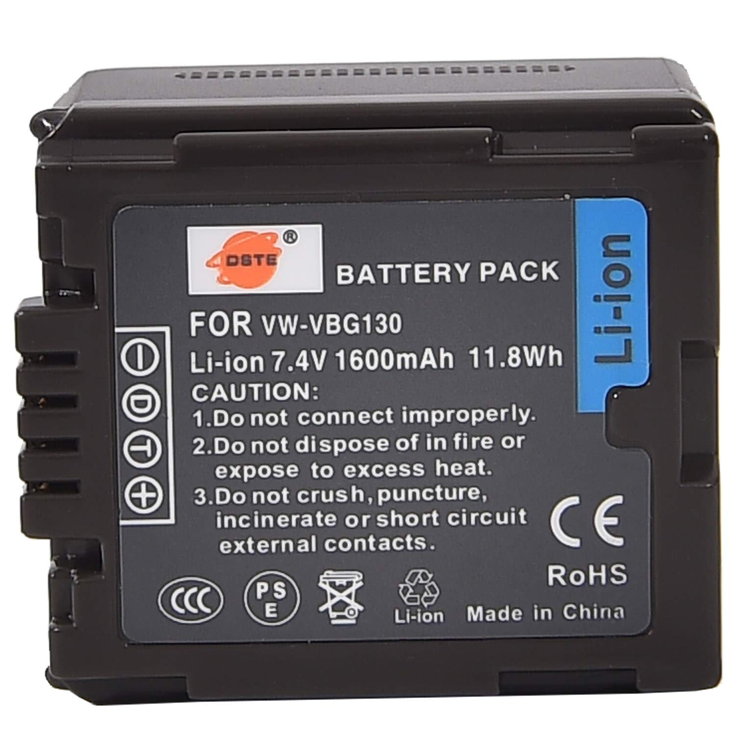 Trade-Shop 2 x 7.4V 950mAh Li-Ion Battery for Panasonic VW-VBG70 VW-VBG070 VW-VBG070A VW-VBG070-K VW-VBG130 VW-VBG130E-K VW-VBG130K