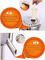 Vista 2 de TECHTONGDA Extractor de jugo comercial Extractor de exprimidor de acero inoxidable Exprimidor de jugo de frutas y verduras Exprimidor 110V Extracto