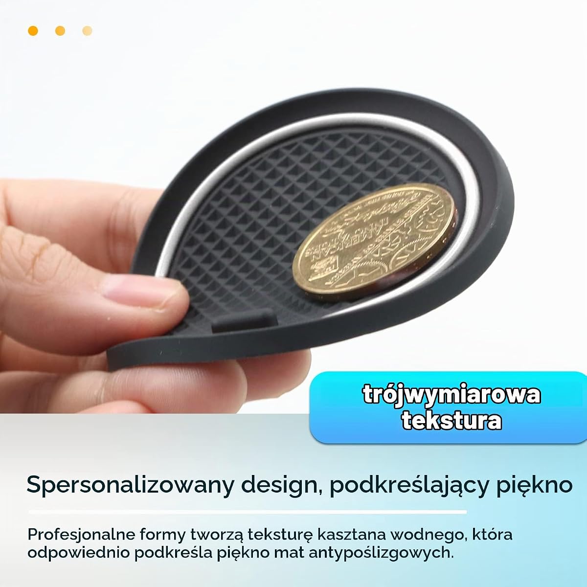 BIXUAN Compass Antypoślizgowe Maty Podłogowe Uchwyt na Kubek for 2021-2024 Jeep Gumowa Mata do Komory Wewnętrznej Akcesoria