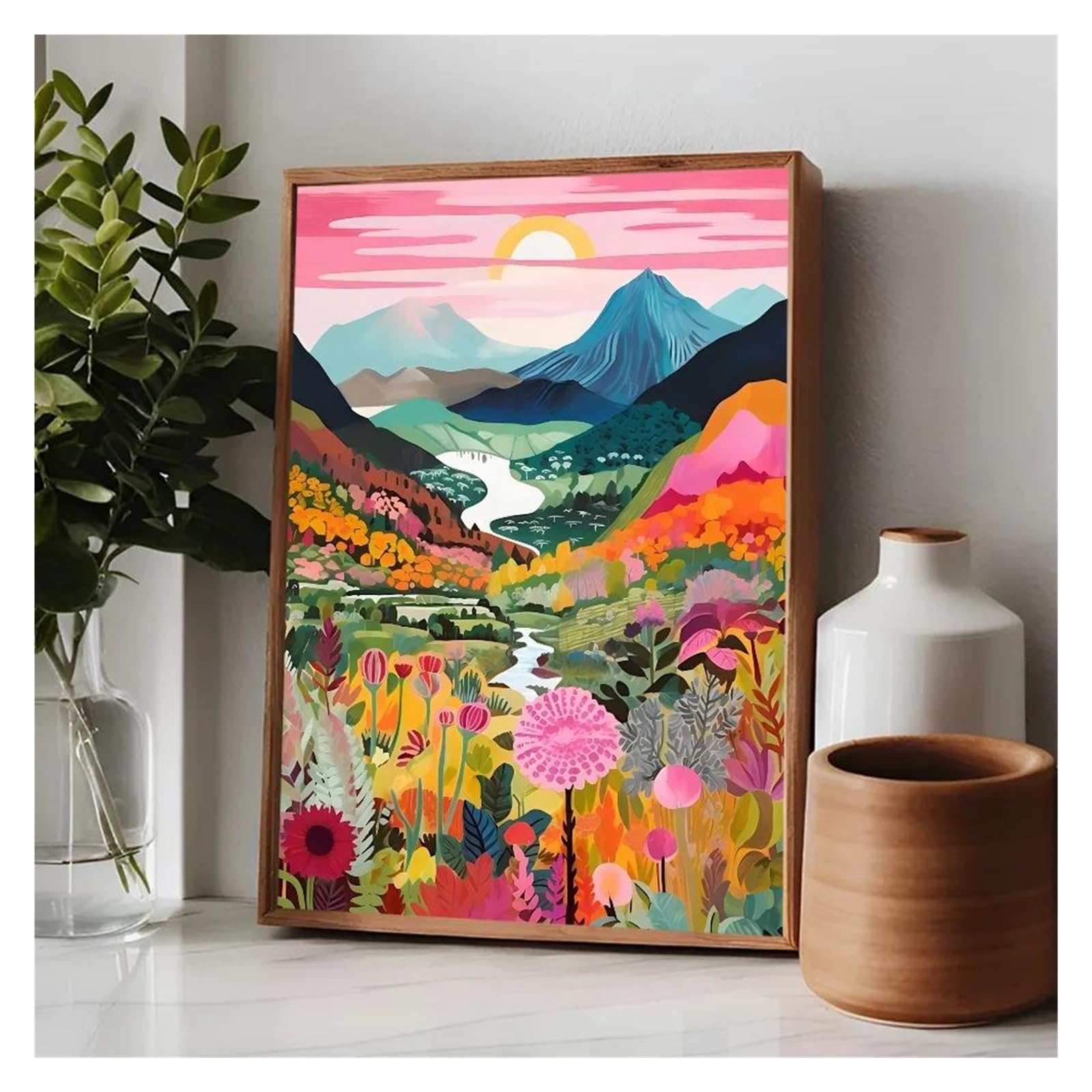 Tableau déco nature affiche HD de lac de montagne 50x70cm pour chambre à coucher