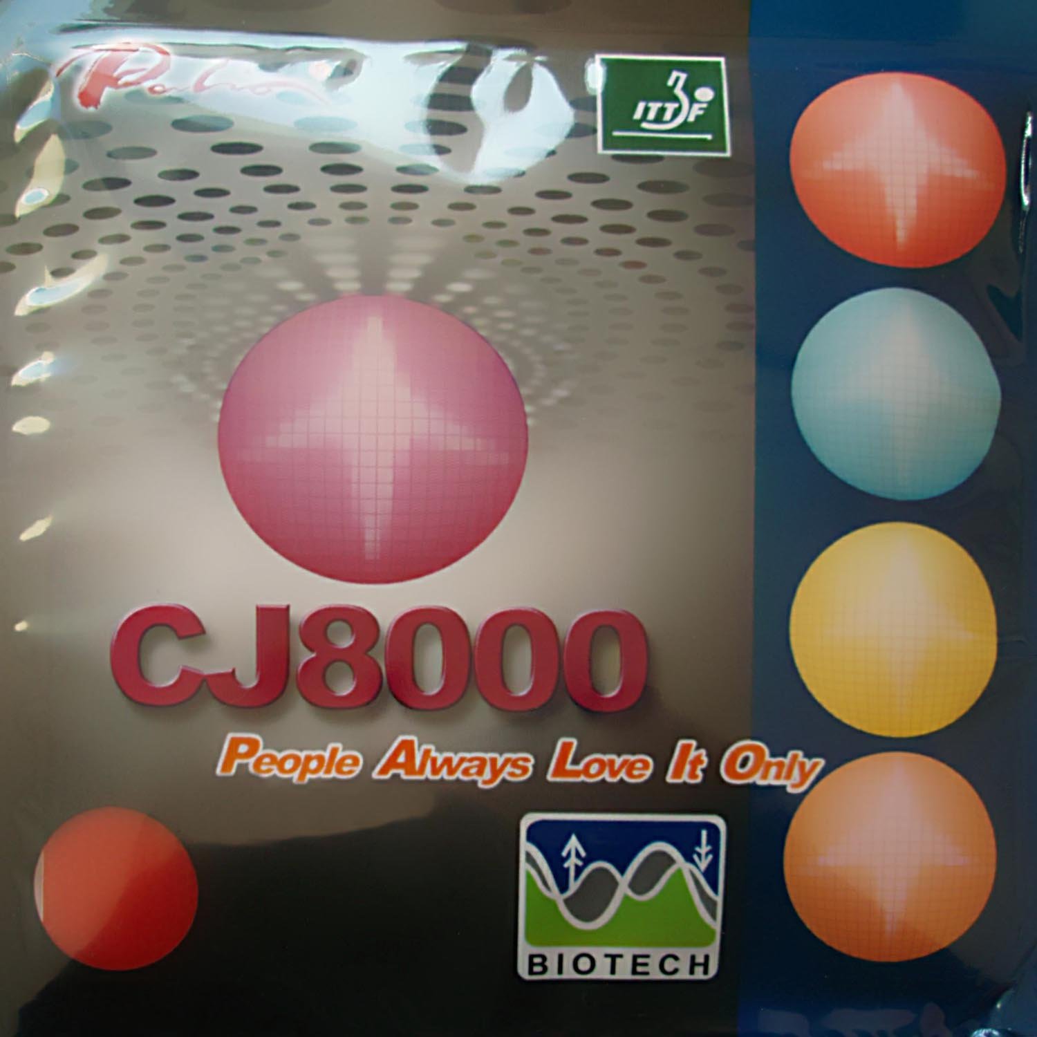 CJ8000 BIOTECH 36-38° 2-Side Loop Type Pips in Table Tennis Rubber Sheet