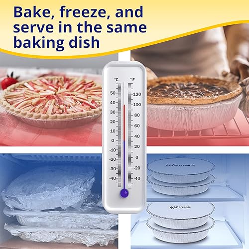 Miniatura 3 de IDL Packaging Sartenes redondos de papel de aluminio de 9 pulgadas (paquete de 50)  1.75 pulgadas de profundidad, paredes angulares  para asar,