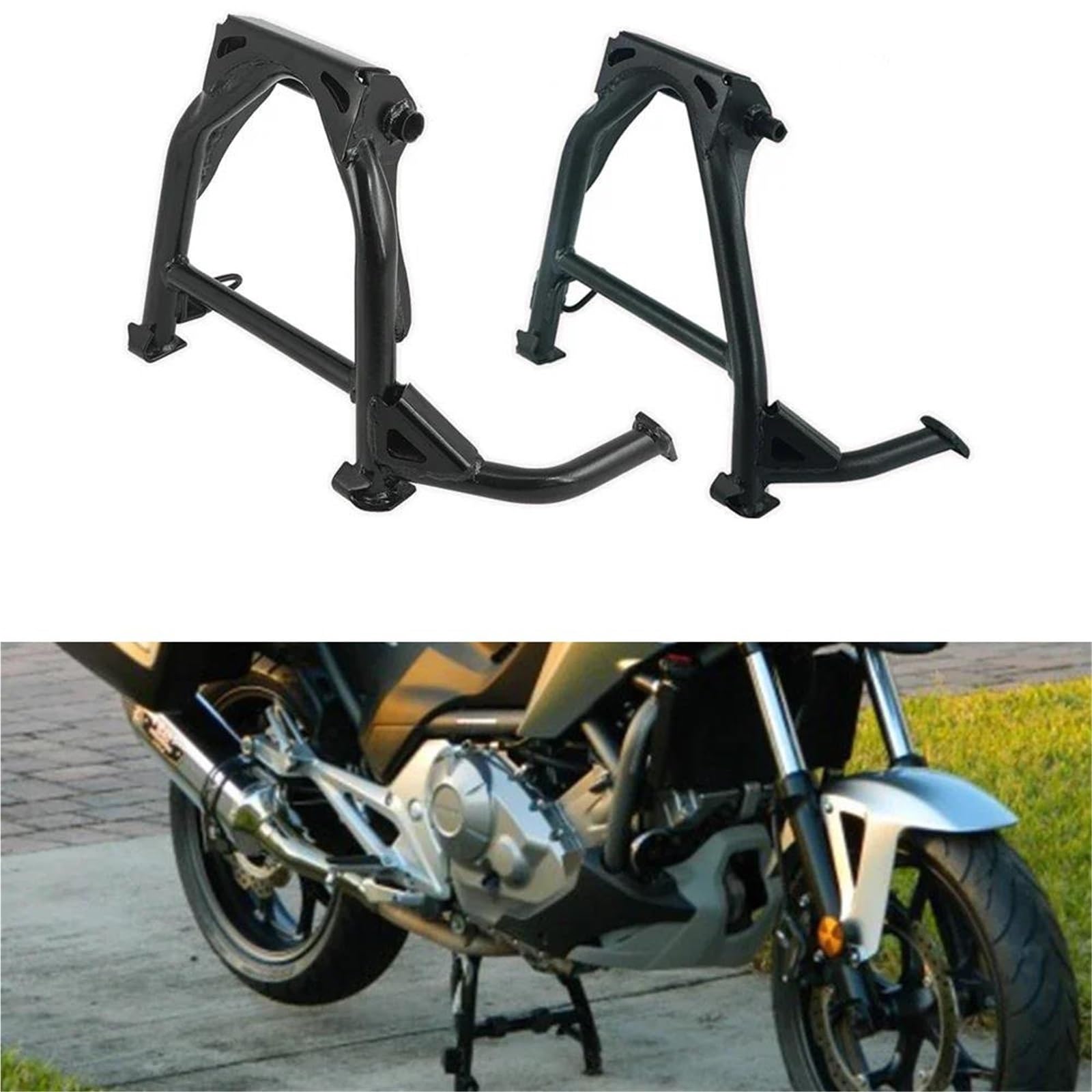 Rivestimenti Laterali Moto Medio Kick Stand Staffa di Supporto Centro Cavalletto Parcheggio Cremagliera per NC700S NC750X NC700 750S NC750 X 2018(NC700S NC750S)