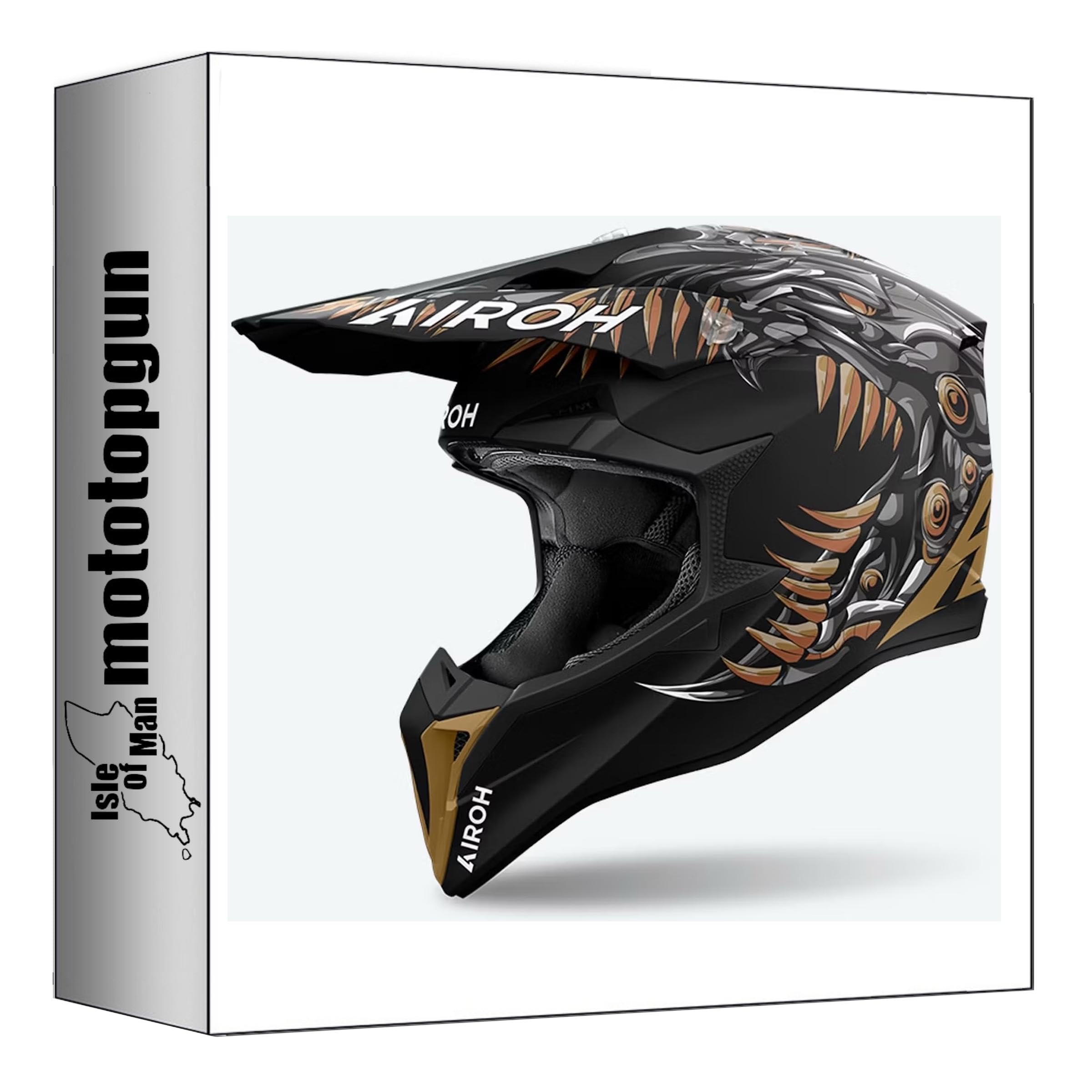Casque Off-Road Airoh Wraaap Cyborg aux finitions mates de haute précision - 5