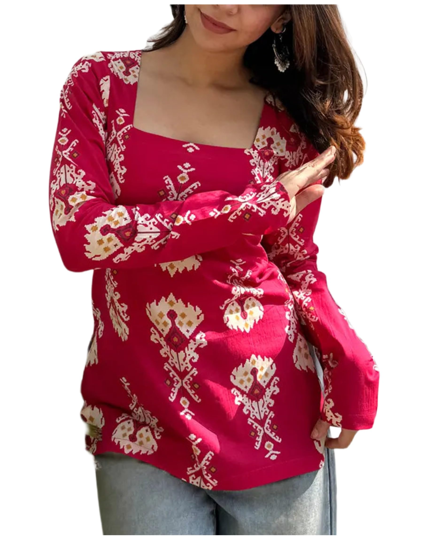 anni designer Cotton Short Kurti for Women | Stylish Kurti | Short Kurti Top | Casual Kurta for Women | Comfortable Cotton Kurtis for Womens-picture-51