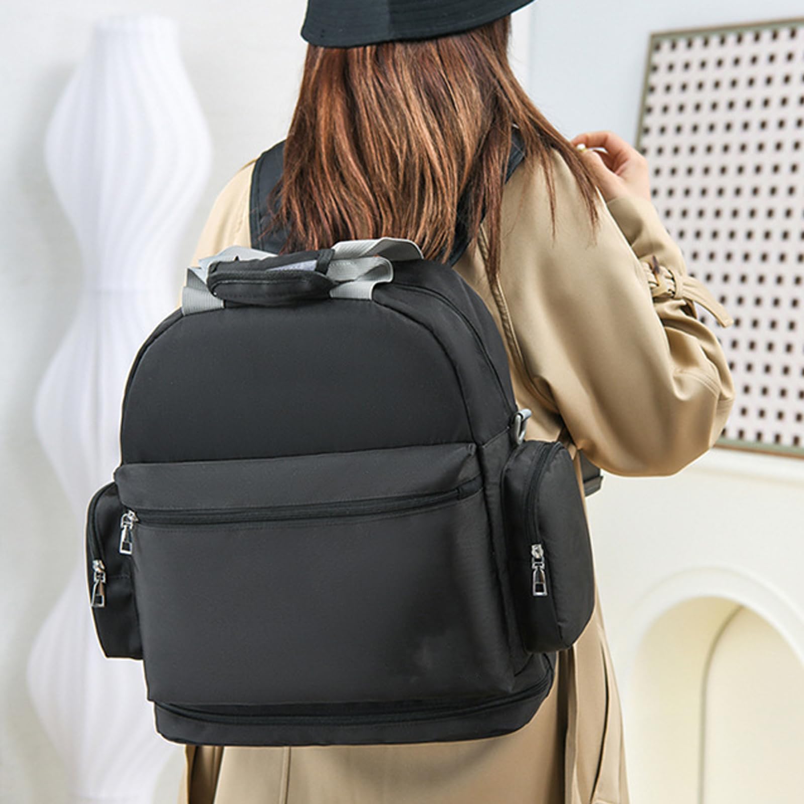 Mochila de bolsos elegantes, diseños fáciles de usar, mochila organizada para pañales, fácil para una fácil organización y comodidad, pañal de gran capacidad