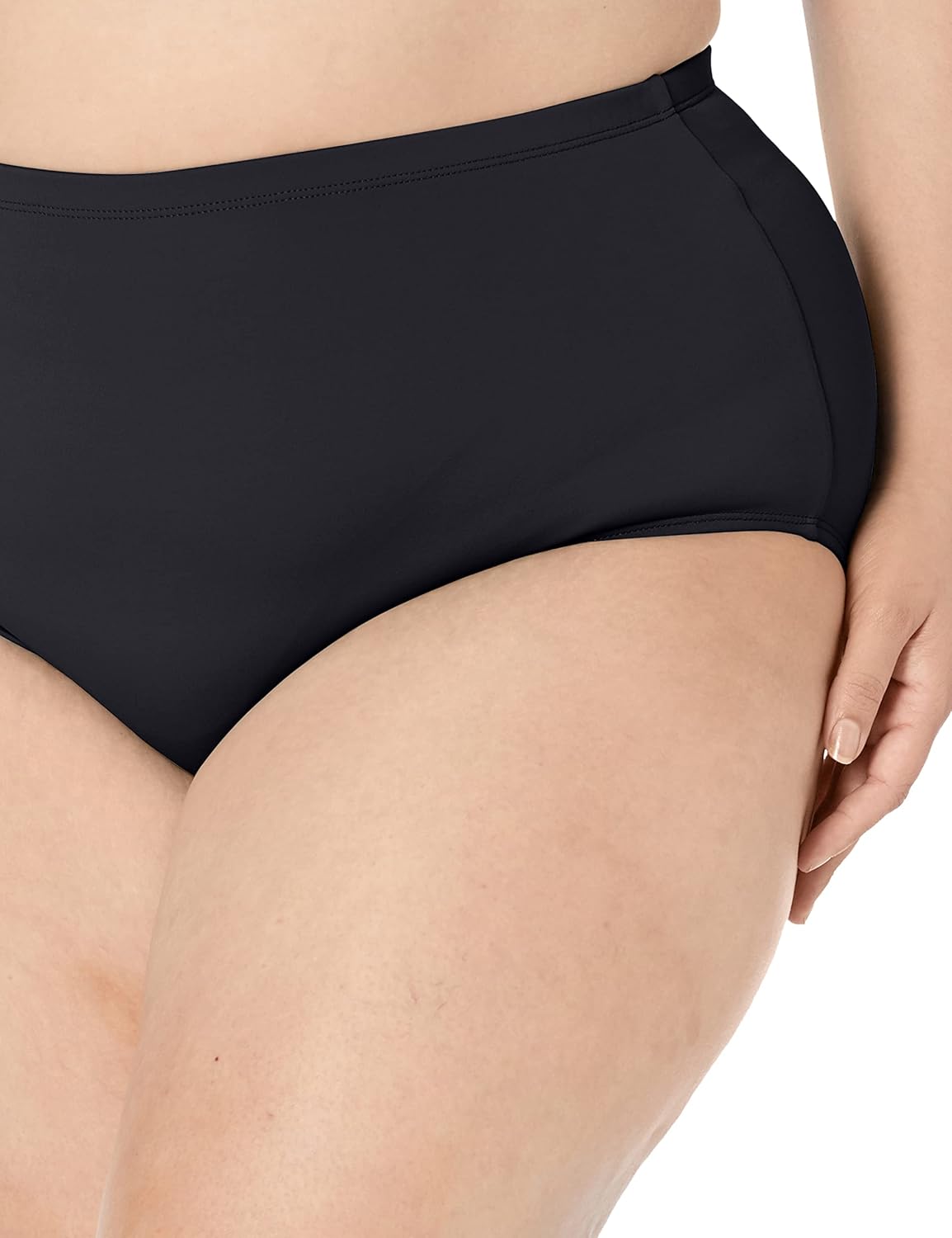 Maxine of Hollywood Women's Plus-Size High Waist Hipster Bikini Swimsuit Bottom