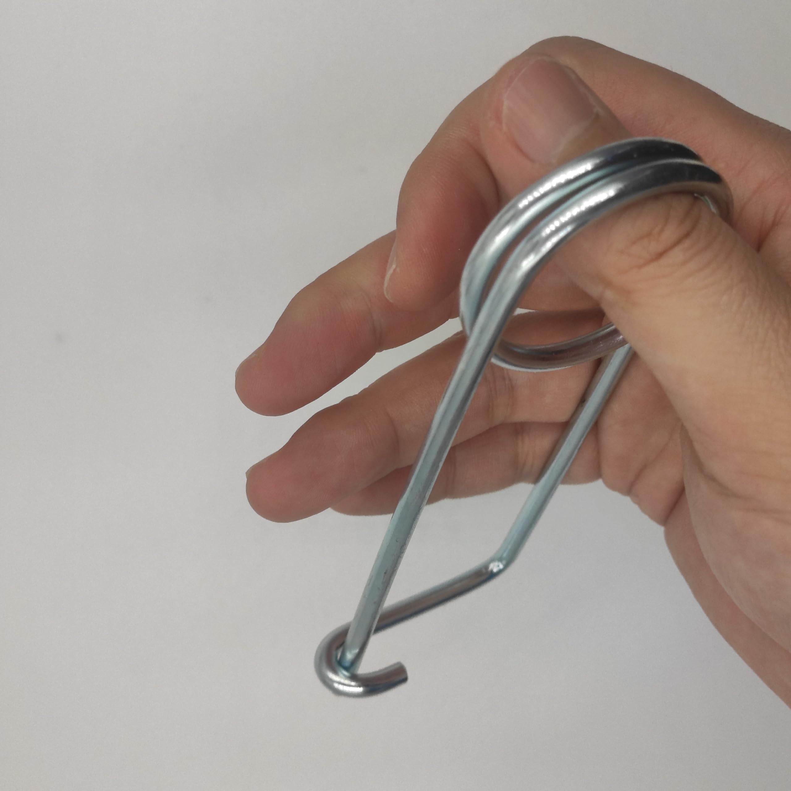 Large Stainless Steel Spring Wire Safety Lock Pins,Coiled Tension Safety PinSteel Brooch Shape Cotter Safety Pins for Farm Lawn Garden Hitch - Image 4