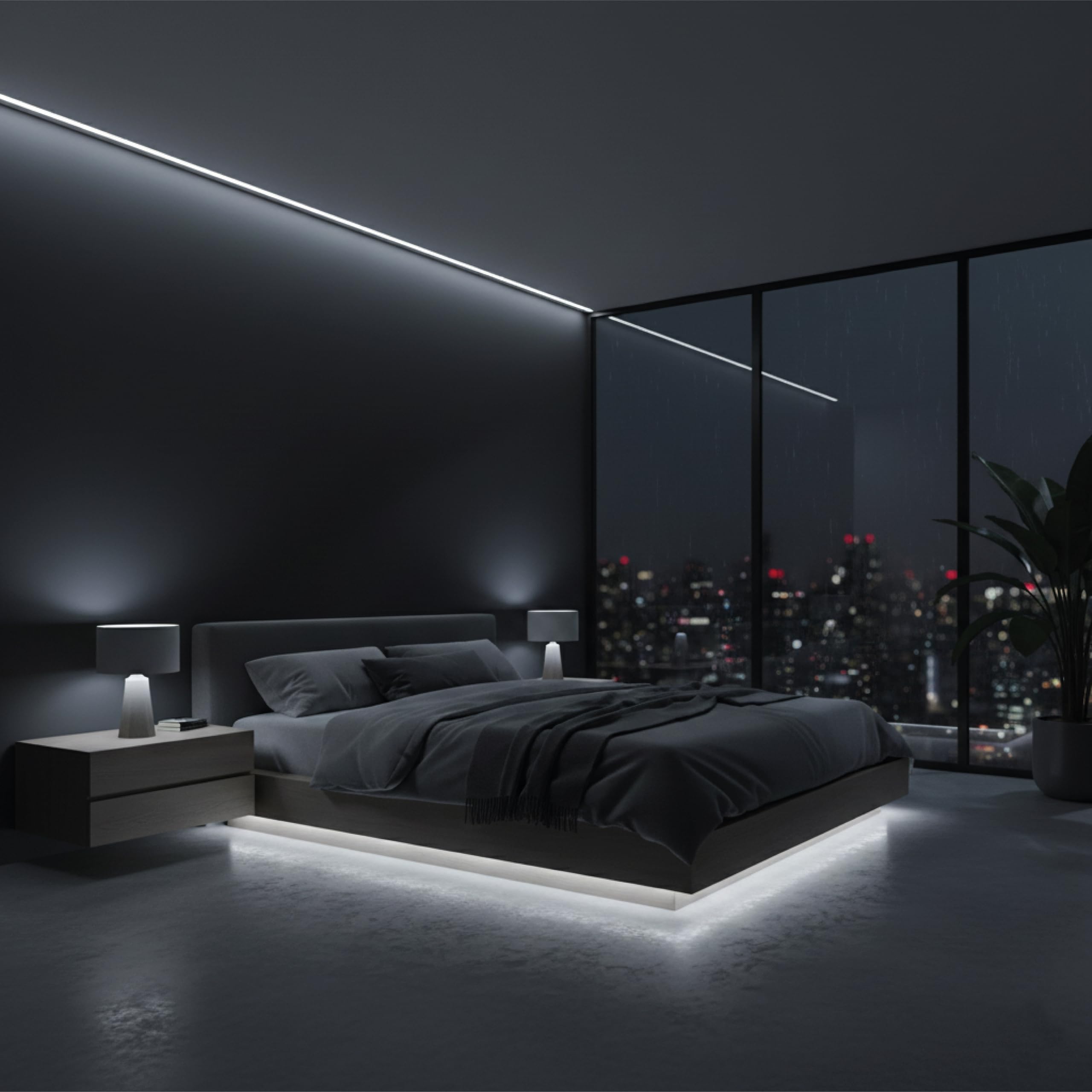 KELI FRANCE Striscia LED impermeabile IP65 15 m – bianco freddo 6000 K – 9 W/m – pronto per il collegamento 220 V – interconnesso – uso interno / esterno – standard CE/RoHS