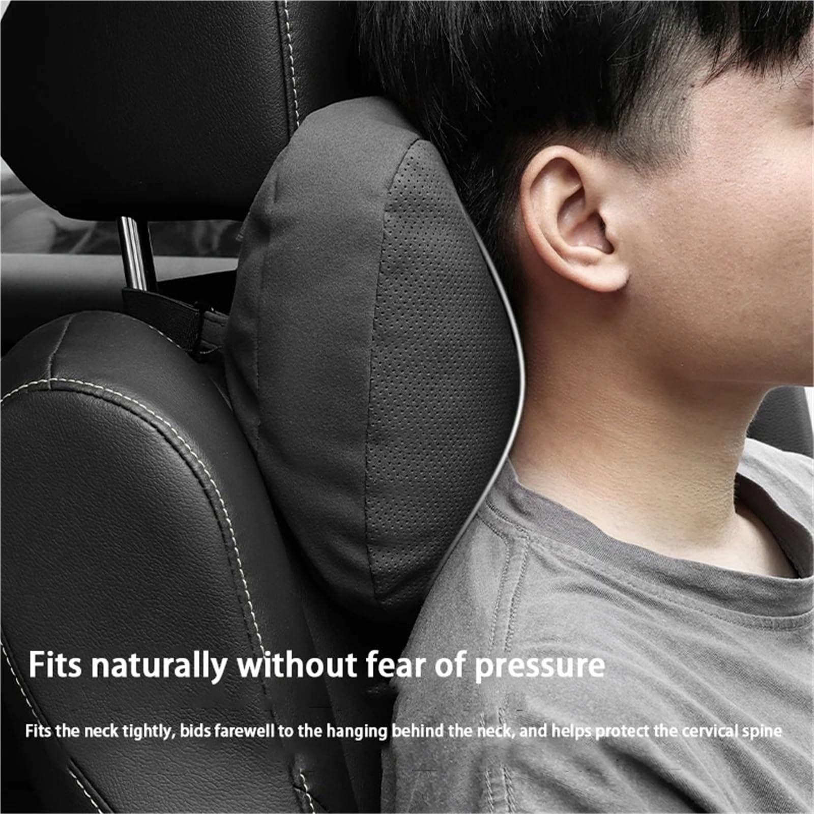 Cale-têtes pour sièges Auto Coussin de Nuque Souple pour Appui-tête et Soutien Lombaire de Voiture Compatible avec Xpeng G9, X9, G6, P7, P7i, P5 G3. Tête de Voiture(A-Brown)