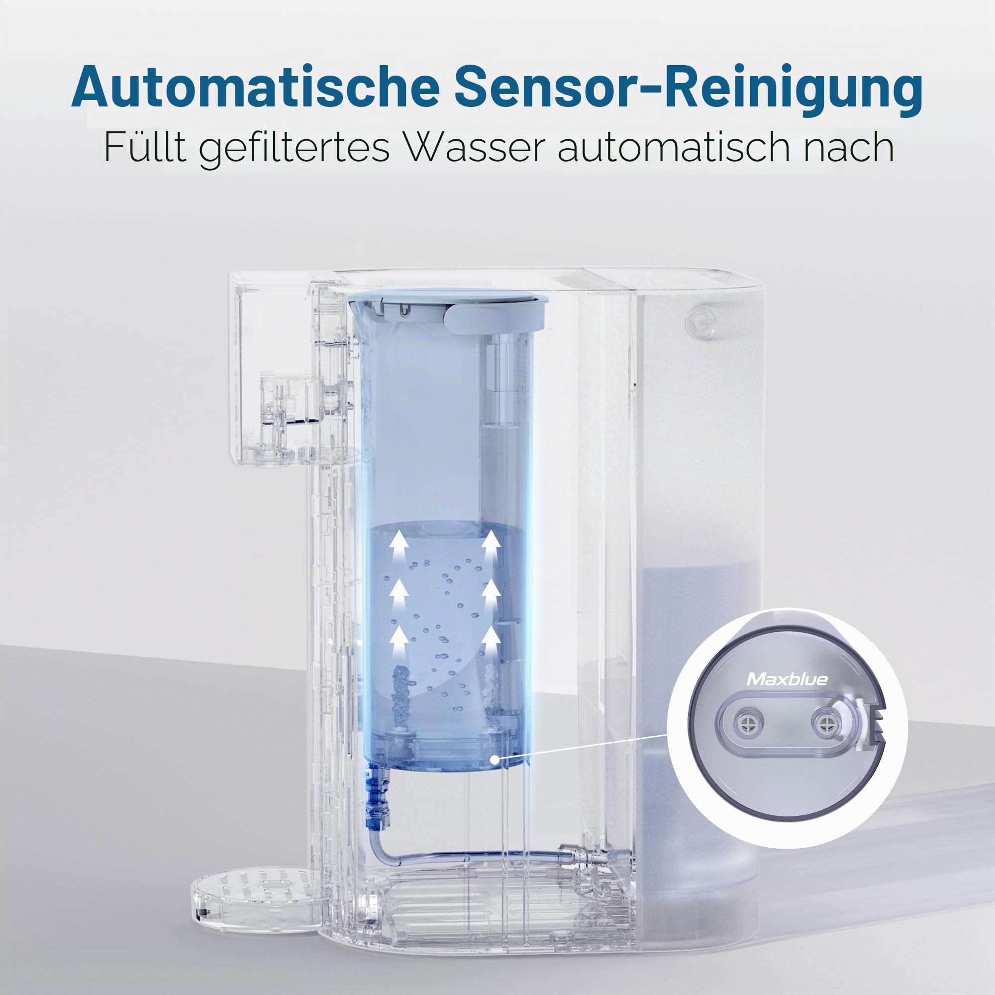 Maxblue MB-PWT Reinwassertank für WD-C1H Umkehrosmosesystem, Tragbares Reinwassertank, BPA frei, 1L