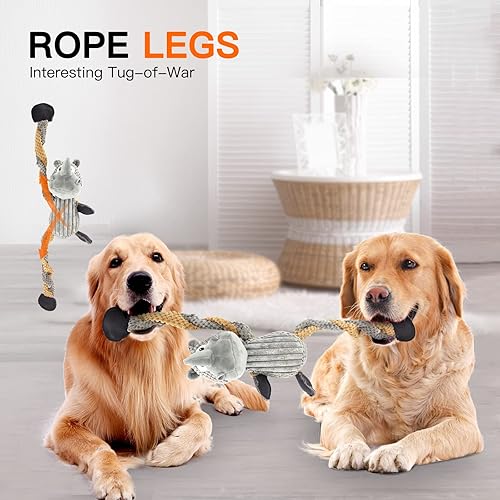 Miniatura 3 de Juguetes chirriantes para perros para aburrimiento y estimulación para masticadores agresivos, juguetes interactivos para perros grandes, juguetes