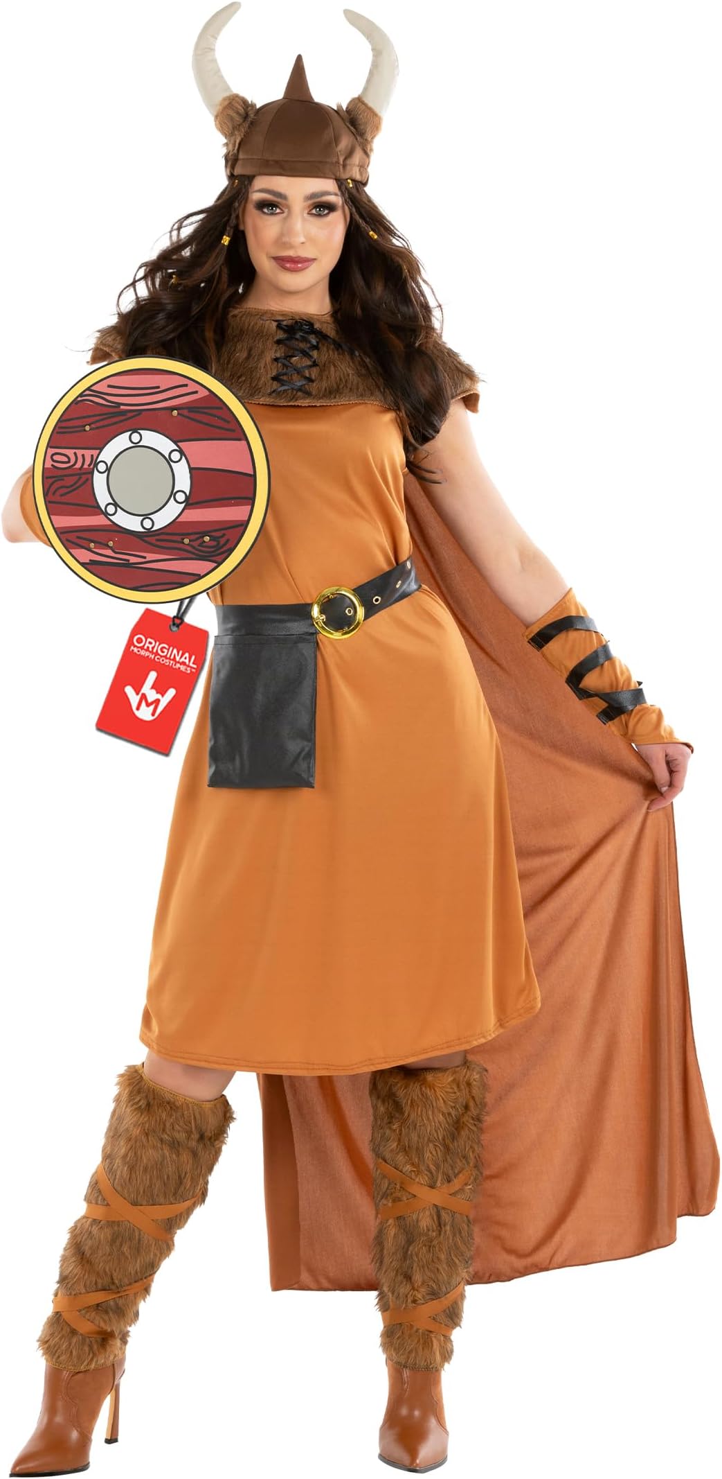 Fun Shack Viking Costume For Women - Warrior Dress Outfit - Ladies Viking Dress - Historical Costume Accessory, Small