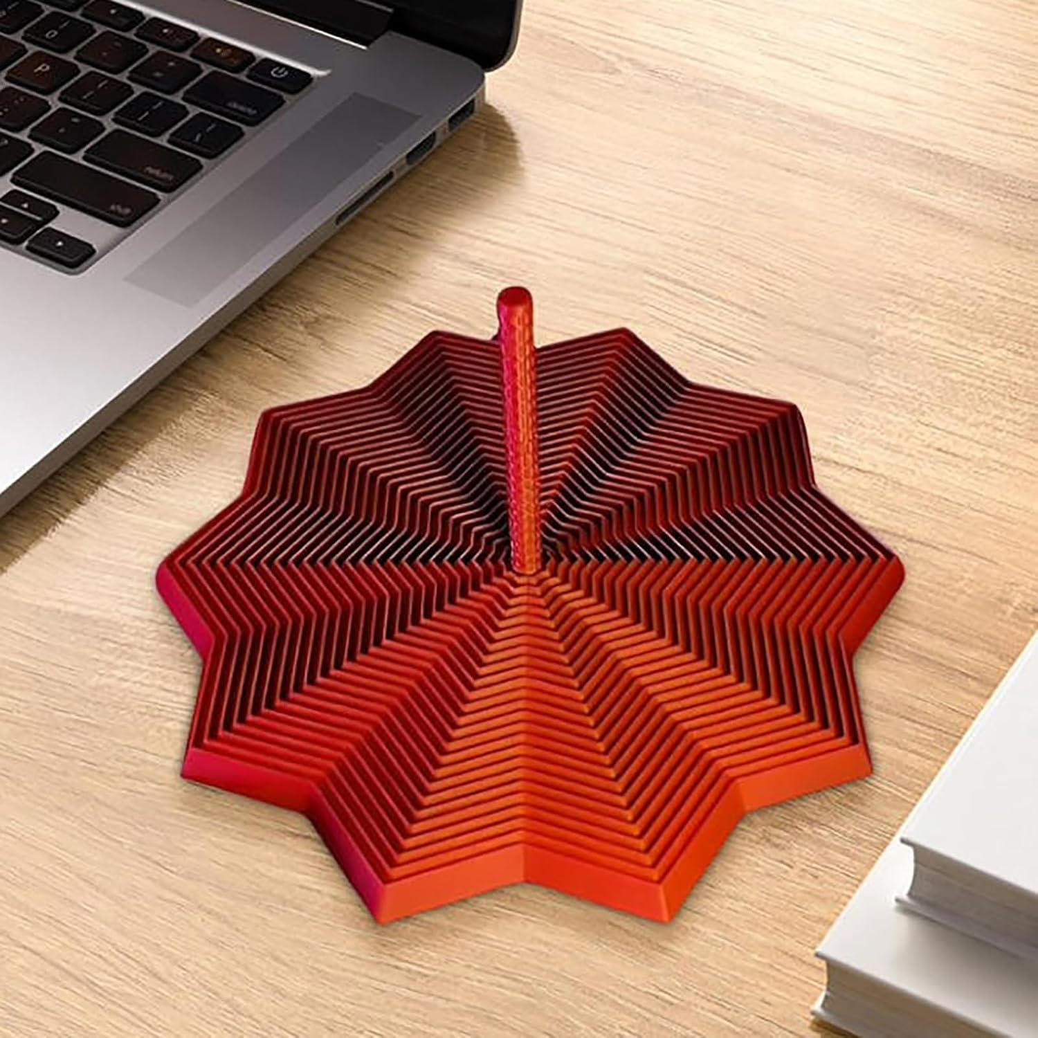 3D Printed Expanded Sensory Fidget Star - Sensory Fidget Star with Handle, Colorful Whirling Spiral Design, 2025 New Star Shaped Fidget Star (Type-A, Small)