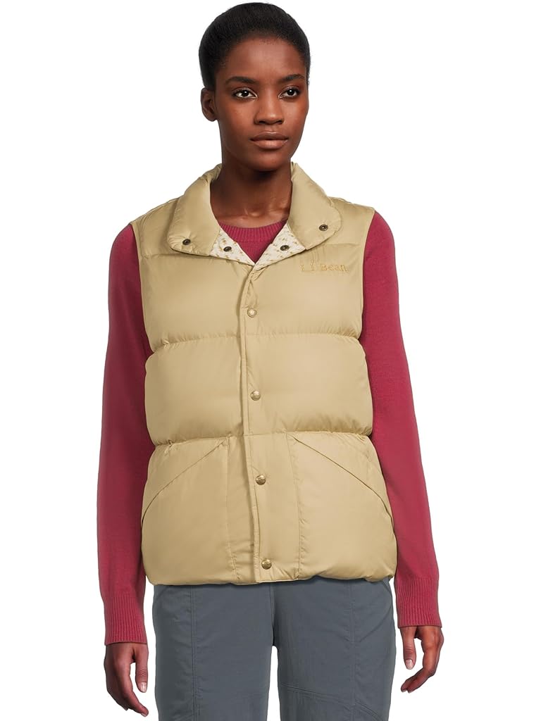 Beige L.L.Bean Trail Model Down Vest '82