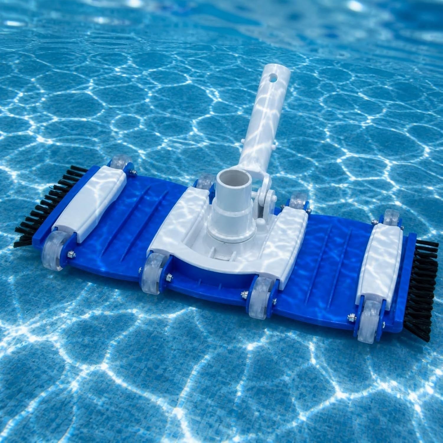 Spazzola Pulizia Piscina con Asta per Pavimento