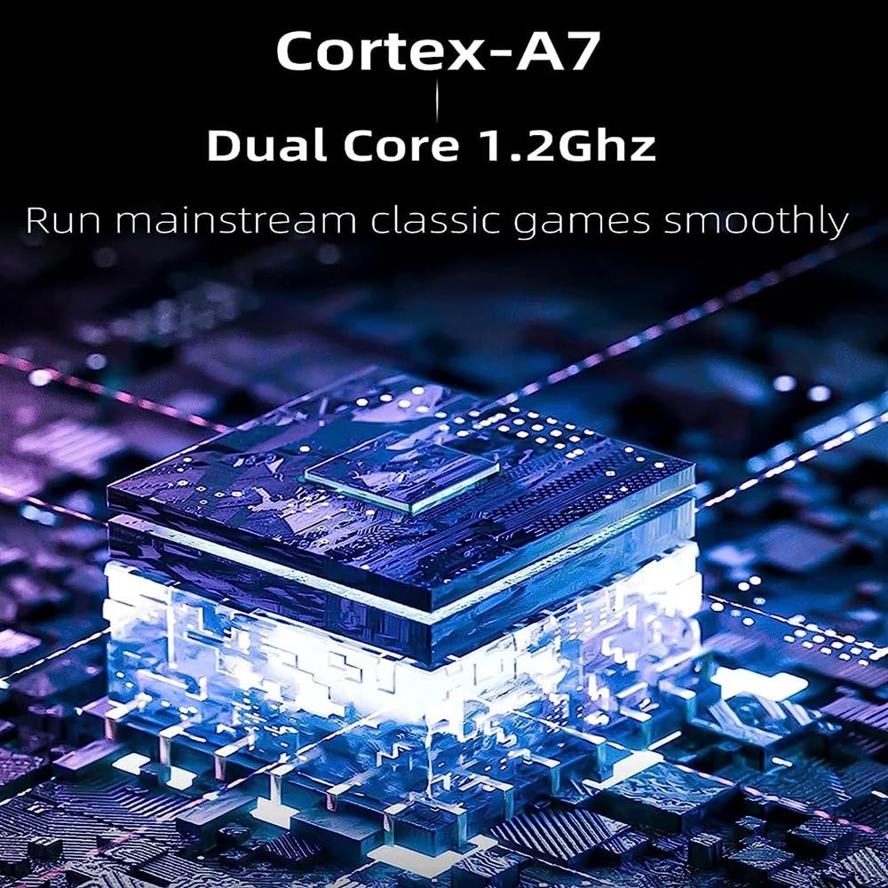 Consola de juegos portátil, consola retro de código abierto con tarjeta TF de 64 GB, más de 7000 juegos clásicos, soporte WiFi